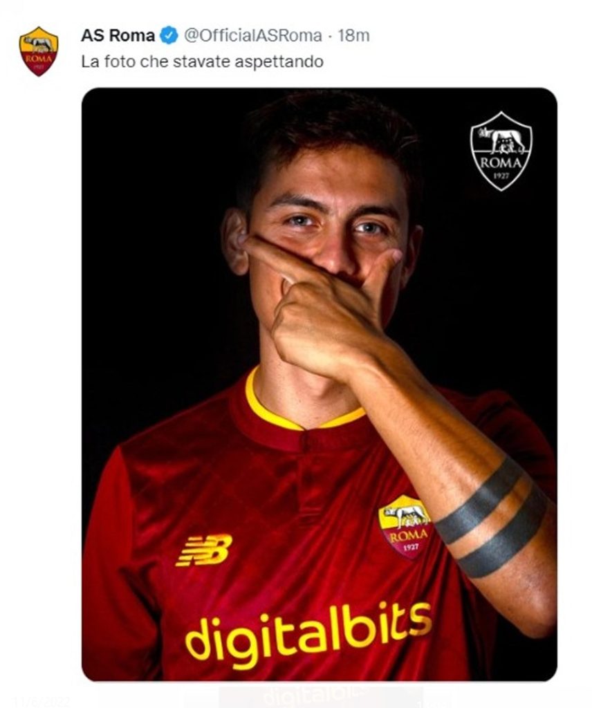 Dybala ha firmato. L’attaccante ai tifosi: “daje Roma!”