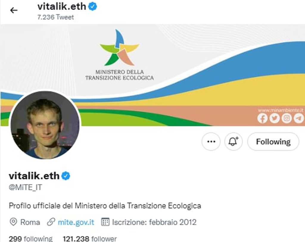 Hackerato il profilo Twitter del MiTE