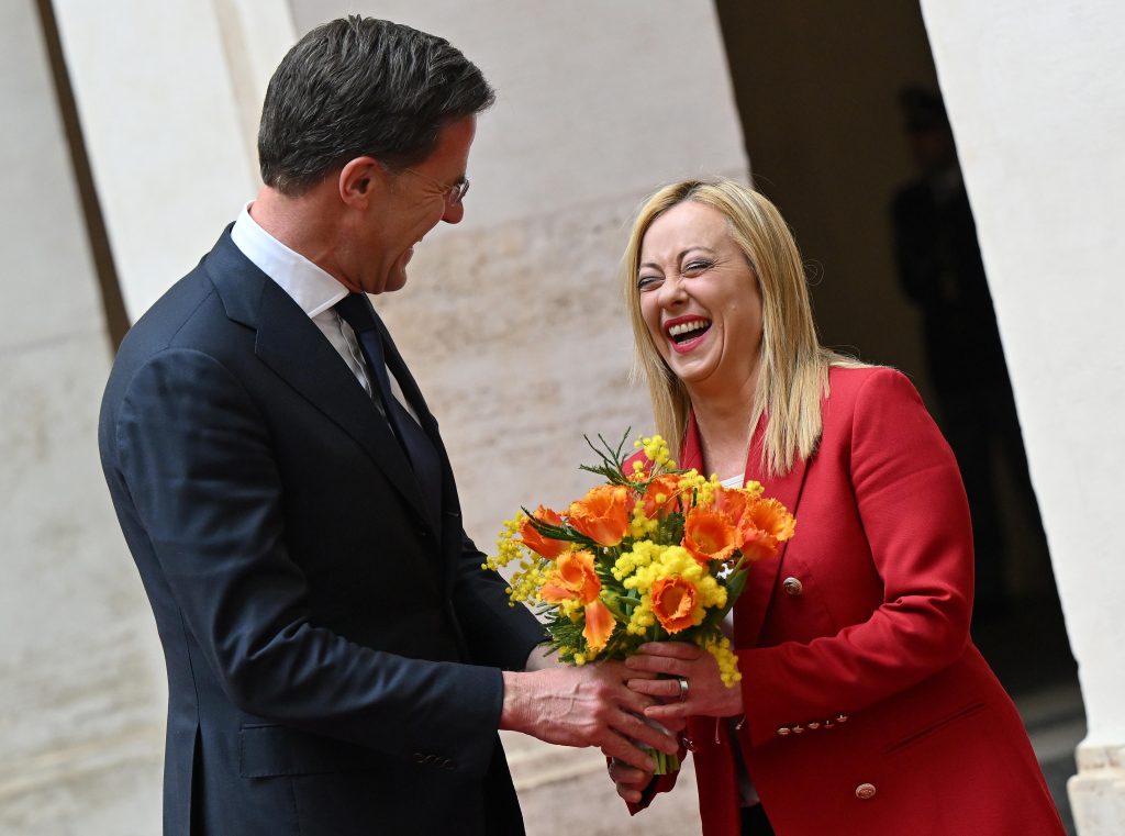 Il premier olandese a Palazzo Chigi