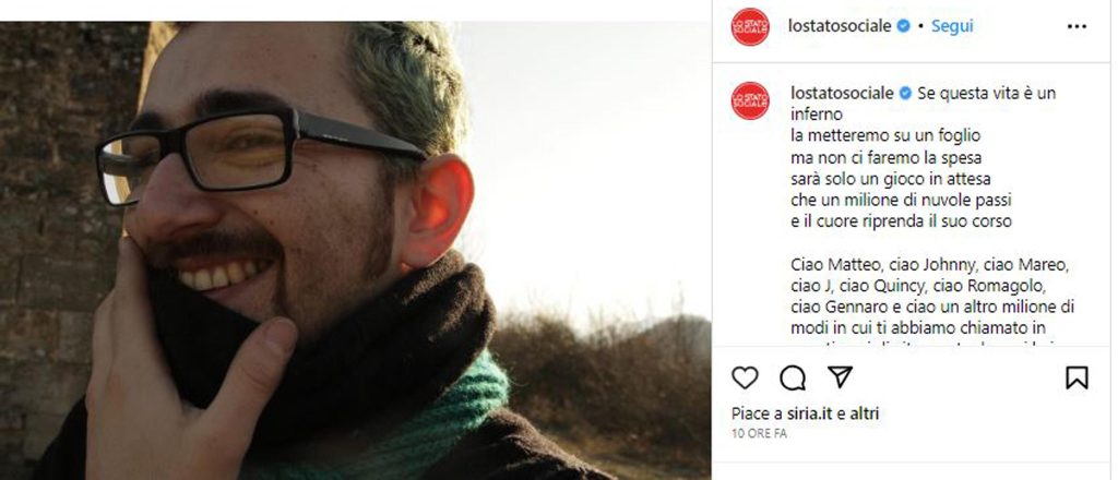 Lo Stato Sociale, è morto Matteo Romagnoli