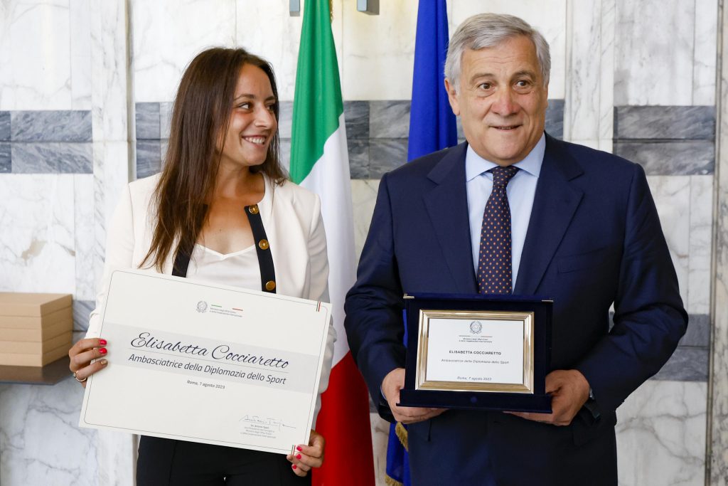 Cocciaretto nominata Ambasciatrice della Diplomazia dello Sport