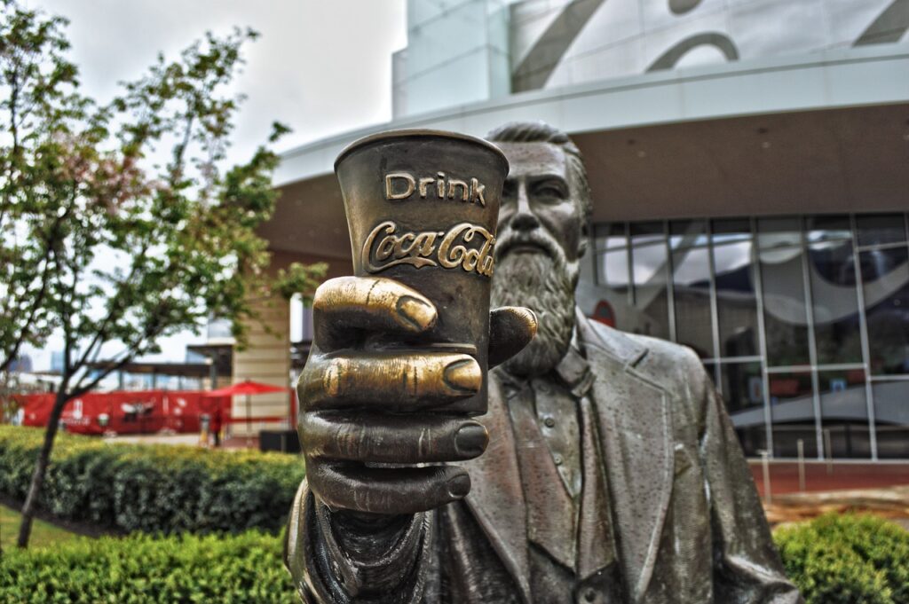 statua coca-cola Pemberton