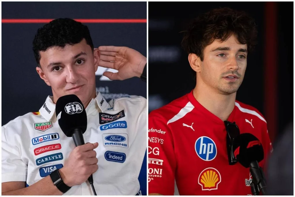 Formula 1, Hadjar: “Verstappen vincerebbe anche con Ferrari”. Leclerc: “Non sa di cosa parla”